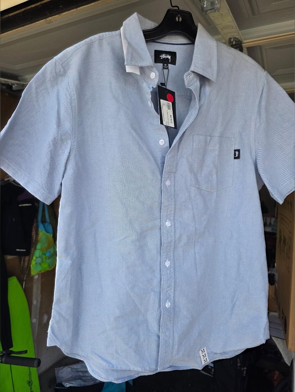Stussy Button Down Short Sleave NWT Sz M